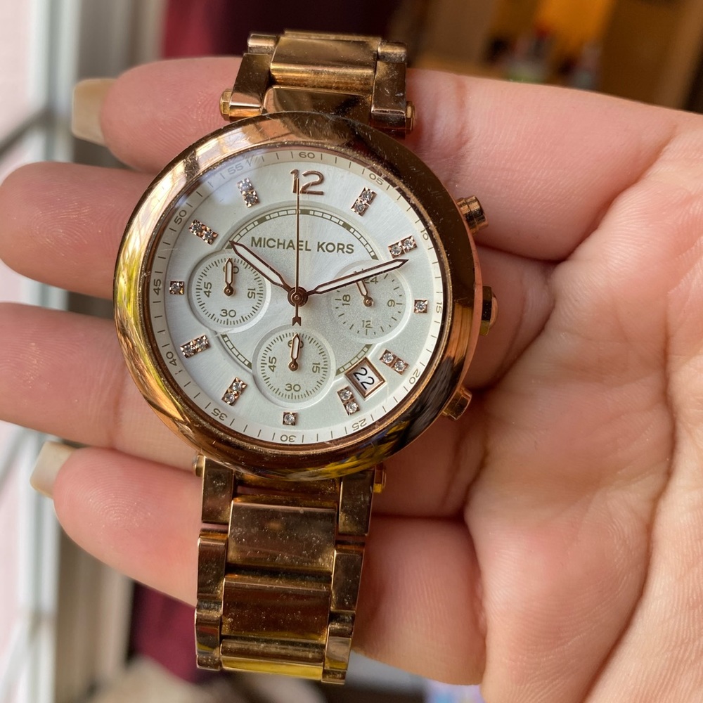 Rose gold Michael kors watch